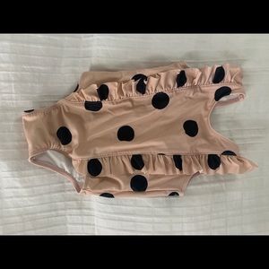 Baby Tucker and Tate polka dot swimsuit